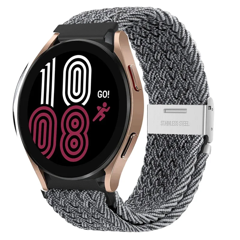 Braided Elastic Nylon Band - 20mm/22mm - Multi-Functional Smartwatch Bracelet