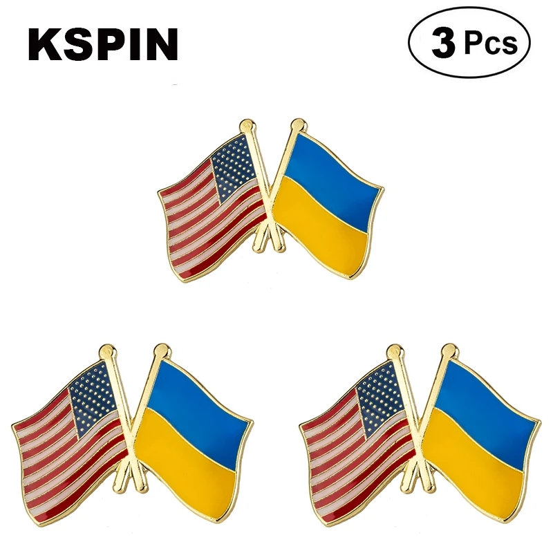Collection Souvenir Ukraine Broche Drapeau Ukraine - Insigne Métal Revers - Souvenir Collection Patriotique Souvenir Patriotique