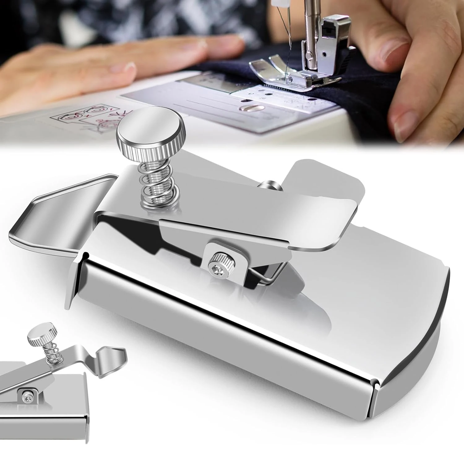 4 Pezzi Guida Magnetica Per Cucitura Per Macchina Da Cucire | Righello E Calibro Metallico Per Cuciture Dritte E Curve | Accessori Da Cucito - 3