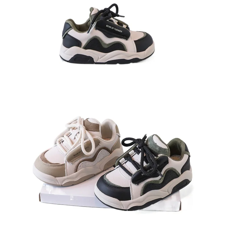 

Spring Autumn Children's Sneakers Design Hook & Loop Breathable Mesh Lining Girls Platform Sports Shoes Boys Casual Sneaker