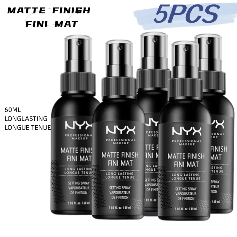 

5PCS NYX Makeup Setting Spray Fast-Forming Film Moisturizing Matte Non-Sticky Spray Oil Control Anti-Sweat Anti-Smudge 60ml