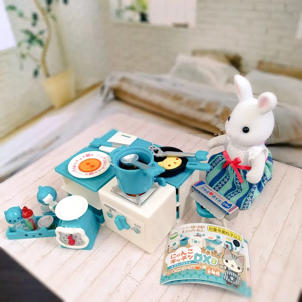 

Капсульная игрушка EPOCH Gashapon DX5, миниатюрная кукла для кухни, кошки тарлина, бытовая техника, аксессуары для кукол