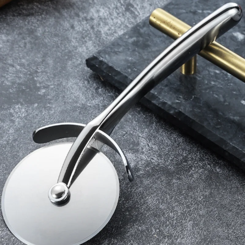 Pizza Cutter Stainless Steel Single Wheel Cake Bread Pies Round Knife Zinc Alloy Handle Kitchen Baking Tools