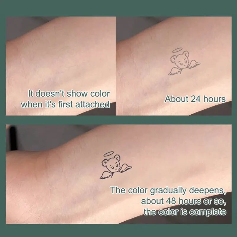 Tattoo Sticker 77 With Fresh Herbal Juice Non Reflective Semi Permanent Waterproof