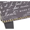 Endora Rectangular Fabric Storage Ottoman with Script-Style Pattern - Storm Grey 6