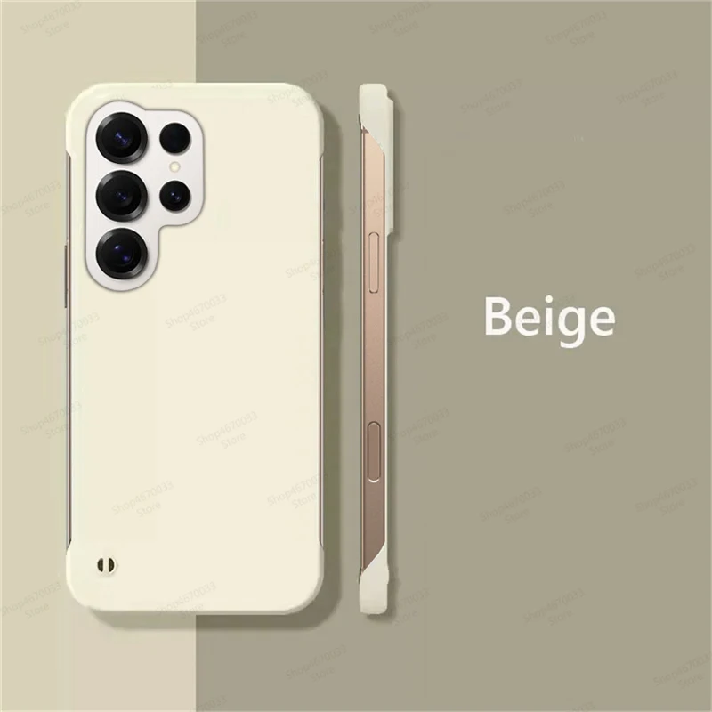 Elegant Frameless Hard PC Shockproof Phone Case - Luxury Protection Accessory