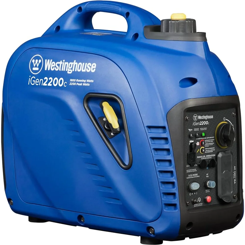 

Westinghouse Outdoor Power Equipment 2200 Peak Watt Super Quiet & Lightweight Portable Inverter Generator, Gas Powered