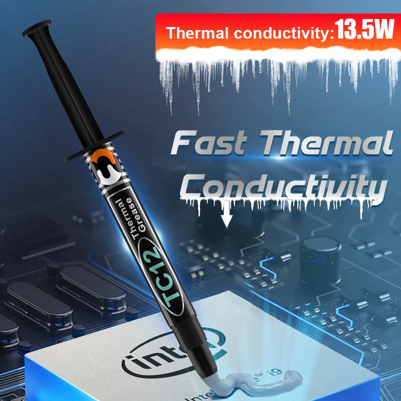 MJ TC12 Thermal Compound Conductive Grease Paste for All Processors CPU GPU PC PS4 XBOX Silicone
