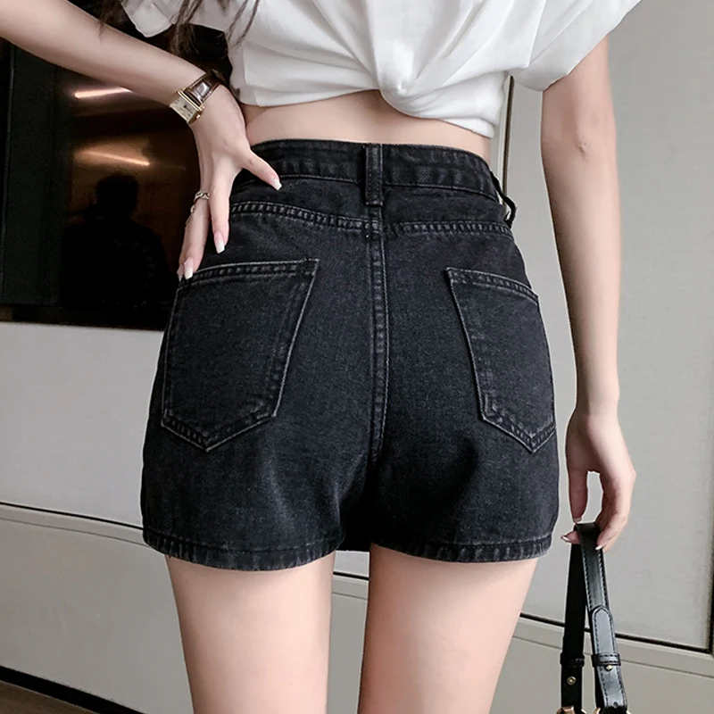 Fashion Y2K Split Denim Shorts Skirts Women Summer New Vintage Basics High Waist Wrapped Mini Skirts Femme