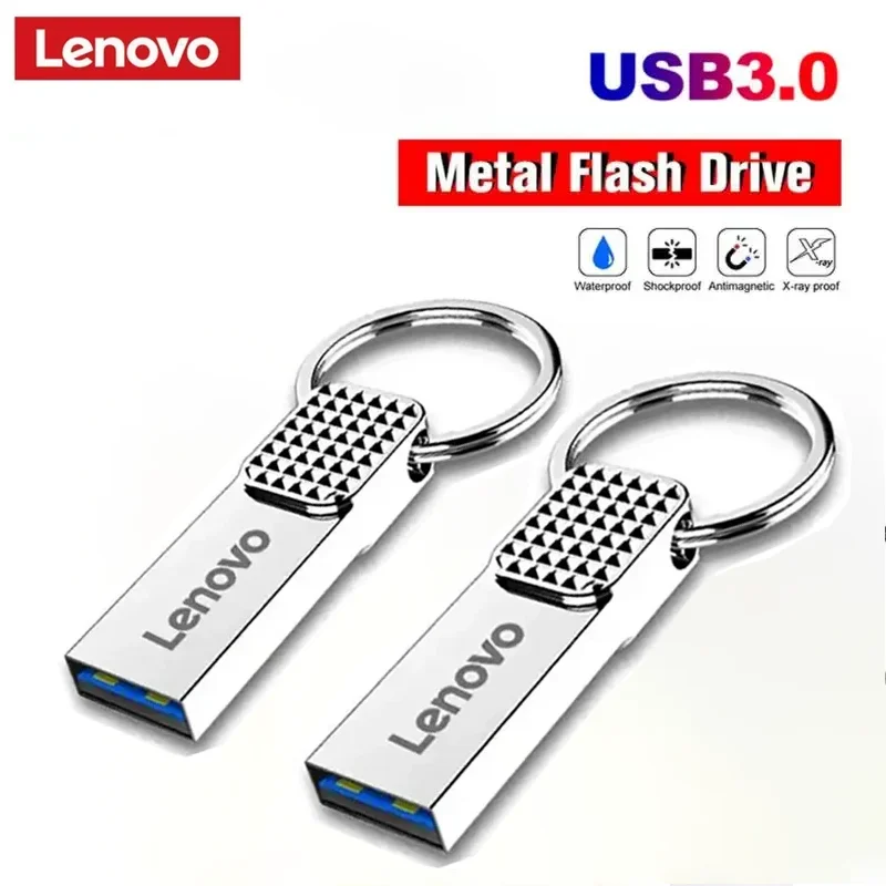 

USB-флеш-накопители Lenovo на 1 ТБ, 3.0 флэш-накопитель, высокоскоростной переносной металлический флеш-накопитель, портативный Usb-накопитель, U-диск, водонепроницаемый адаптер