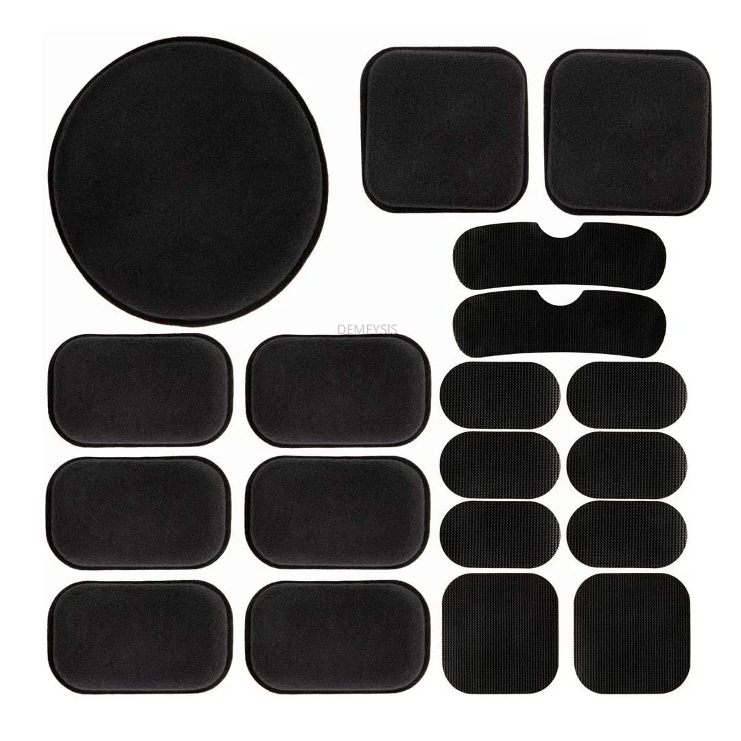 Tactical Helmet Soft Pad Durable 19Pcs / Set Combat Paintball Helmet Pads Hunting Shooting Helmet Protective Pads