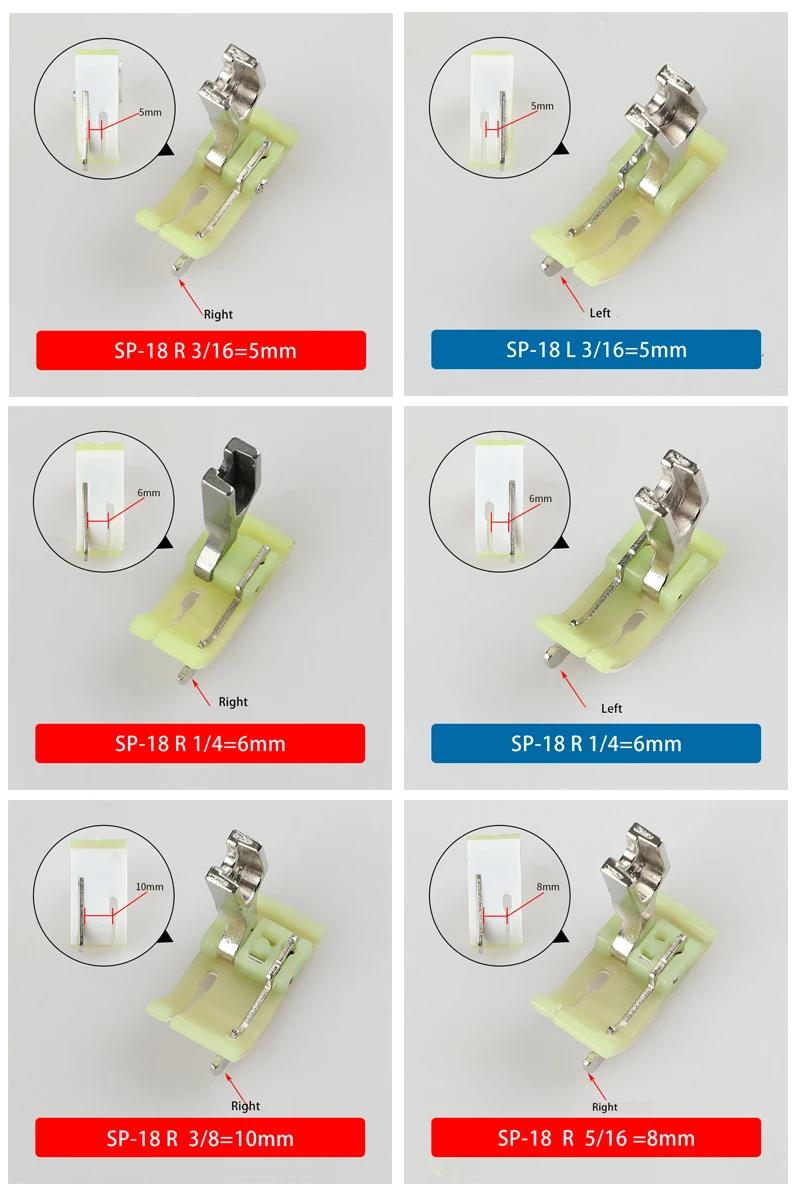 1PC Single Needle Presser Foot SP-18 Industrial Flat Sewing Machine With Knife Open Thread Tangent Left-Right Presser Foot 5