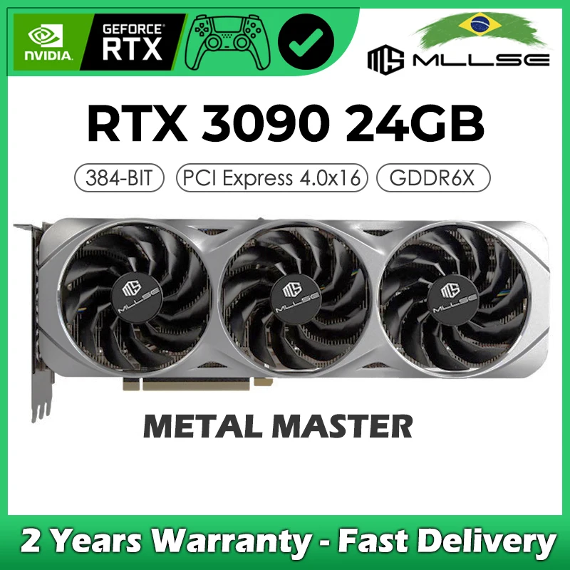 Mllse Rtx3090 Scheda Grafica Da Gioco 24Gb Gddr6X 384-Bit 19.5Gbps Directx 12 Geforce Rtx 3090 Scheda Video Da 24Gb Placa De Video