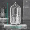 Makeup Brush Organizer Semi-transparent Vanity Desktop Cosmetics Storage Box 360° Rotating Lipstick Storage Box Luxury Container 6