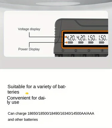 LCD-scherm toont batterijstatus