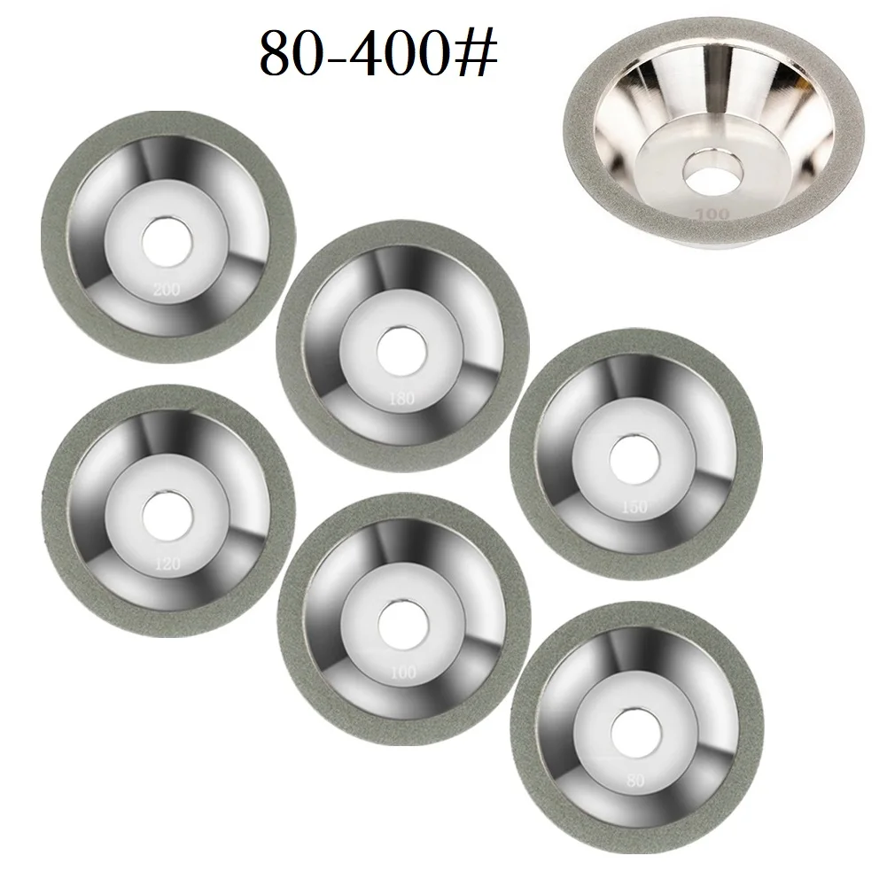 

100mm Diamond Grinding Wheel Disc Cup Grit 80/100/120/150/180/200/320/400# Shaped Tungsten Steel Milling Cutter Tool