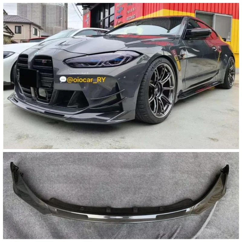 

Fits For BMW G80 G82 M3 M4 2019 2020 2021 2022 High Quality Carbon Fiber Bumper Front Bumper Lip Splitter Diffuser Lip Spoiler