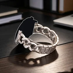 Fashion Chain Metal Watch Strap - 20/22mm Bracelet Band - 22mm Watch Band (Beige)