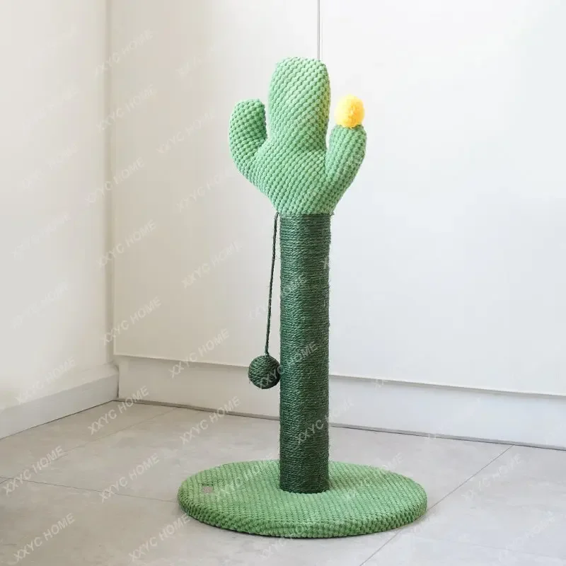Cat Scratch Board Cactus Sisal Scratch Post Vertical Claw Board No Dandruff Wear-Resistant Cat Toy Supplies