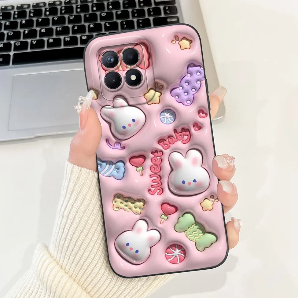 Shockproof Cute Cat Panda Rabbit Fashion Flowers Love Phone Case Cover
