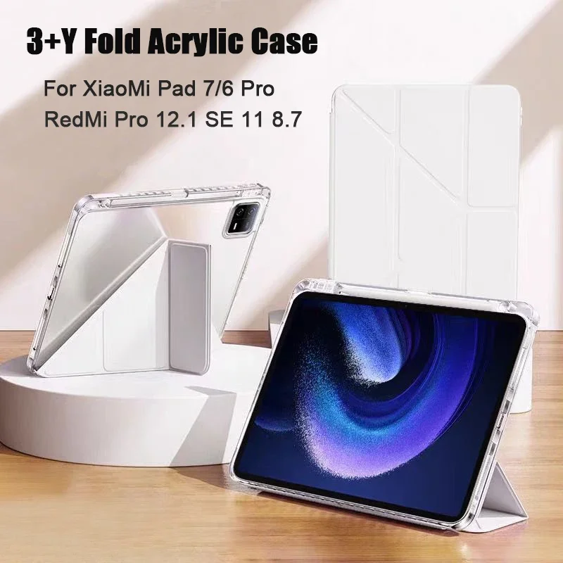 Acrylic Back Stand Cover for Tablets - Premium Case with Enhanced Protection and Versatility