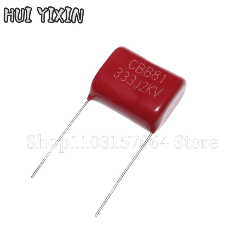 

10pcs CBB 333 2000V 333J 2KV 33nF 0.033uF P20 CBB81 Capacitance