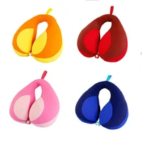 Children Neck Pillow Contrast Color Splicing Travel Sleeping U-shaped Pillows Comfortable Baby's Car Safety Seat Pillow 1