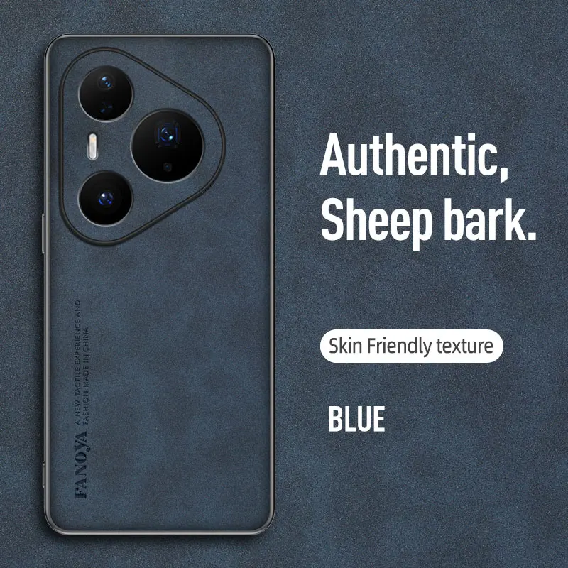 Luxury Sheepskin Leather Retro Business Back Cover