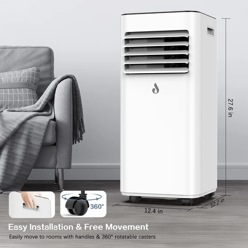 10,000 BTU Portable Air Conditioners, Portable AC With Remote for Room to 450 sq.ft 3 in 1 Air Conditioner With Dehumidification 6