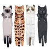 Funny Cat Hand Towels Kitchen Bathroom Hand Towel Ball with Hanging Lo-ops Quick Dry Soft Absorbent Microfiber creative Towels 1