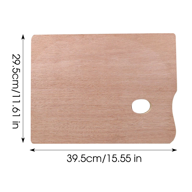 Palette D'artiste Ovale En Bois : Plateau De Mélange Léger Avec