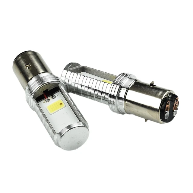 Ampoule de phare LED 6500k BA20D H6, faisceau lumineux Hi-Lo, feux  auxiliaires de moto, 1000lm 12V, 2 pièces - AliExpress