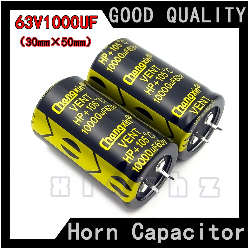 Horn Capacitor 63V 1000Uf New Original Audio Amplifier Audio Dual Electric Capacitor Specification 30mm × 50mm talema 35w dual 7v 9v 12v 15v 18v 35va new audio hermetic toroidal transformers