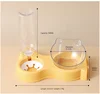 Pet Cat Food Bowl Automatic Feeder All-in-One Splice Dog Cat Food Bowl and Drinking Fountain Drinking Raised Standing Dish Bowl 5