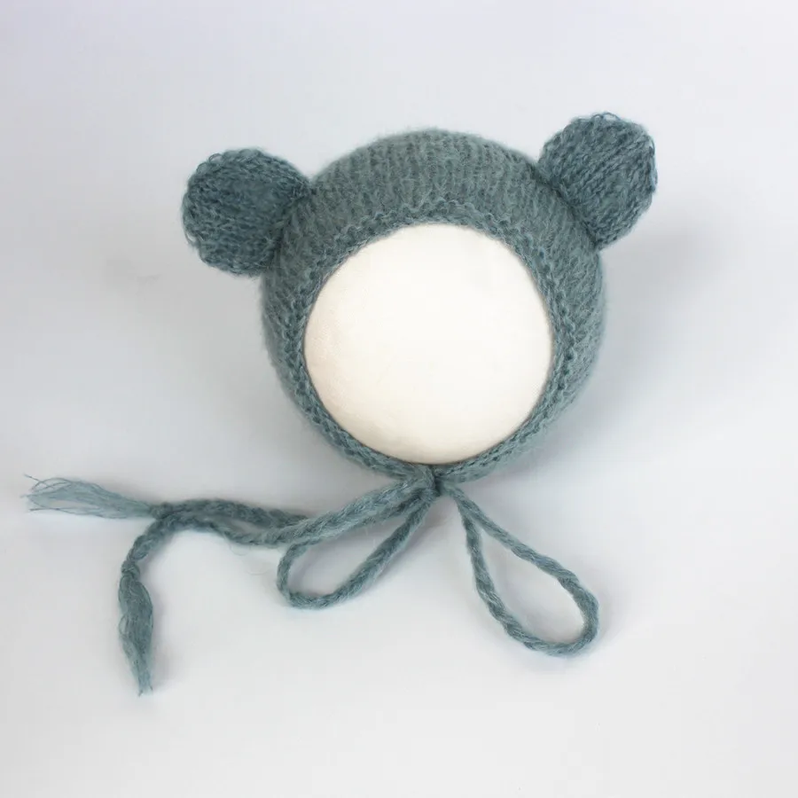 Description Picture 4 of itemHand Made Newborn Mohair Onesie Photography Props Baby Bear Bonnet & Romper Set