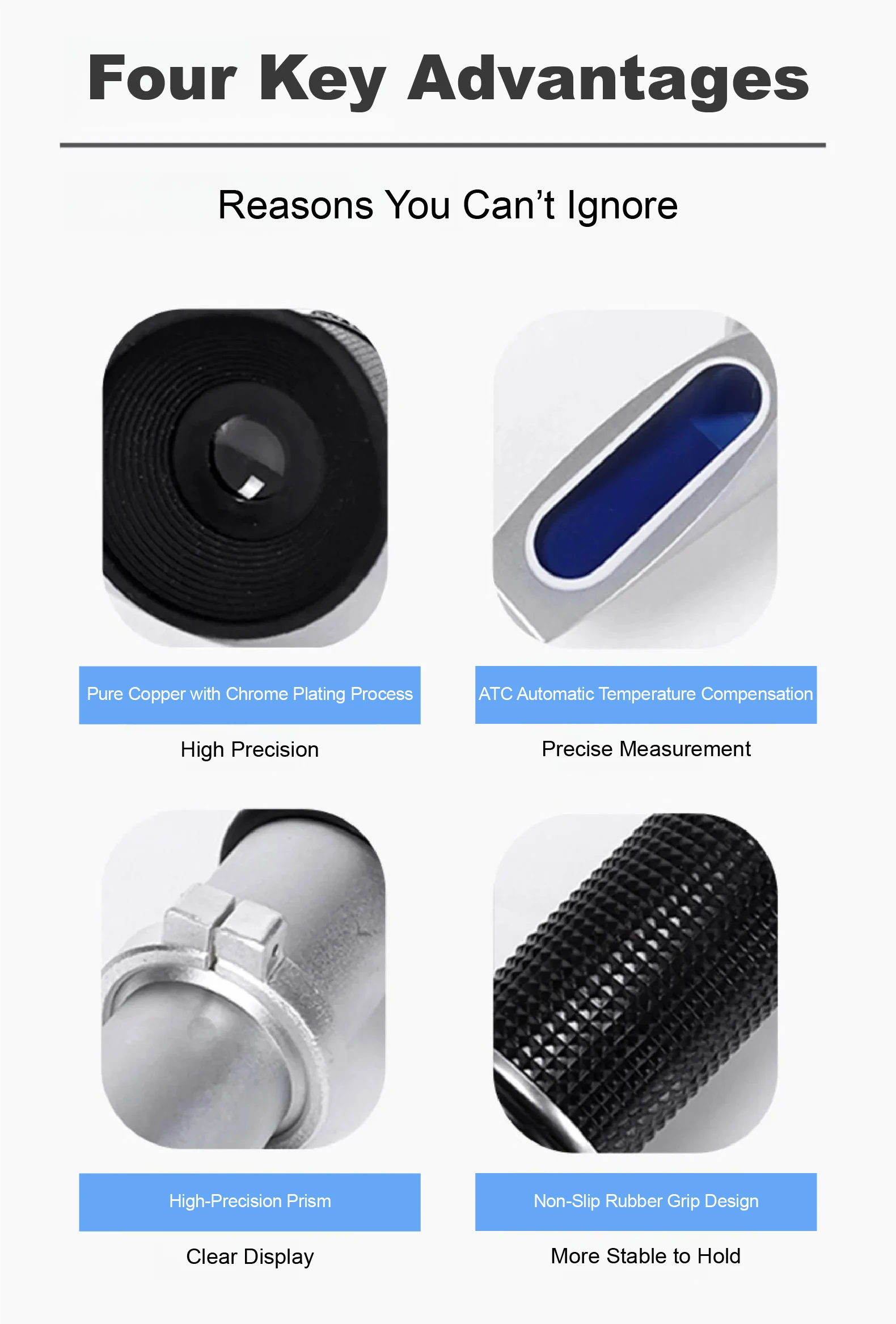 Portable Alcohol Refractometer ATC Handheld Spirit & Wine Beer Tester 0-80% ABV