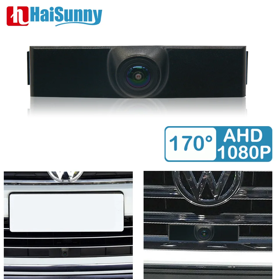 

HaiSunny 170 ° AHD 1080P HD Автомобильная камера переднего вида для VW Touareg 2016 2019 автомобильная парковочная камера с ночным видением Водонепроницаемая CCD
