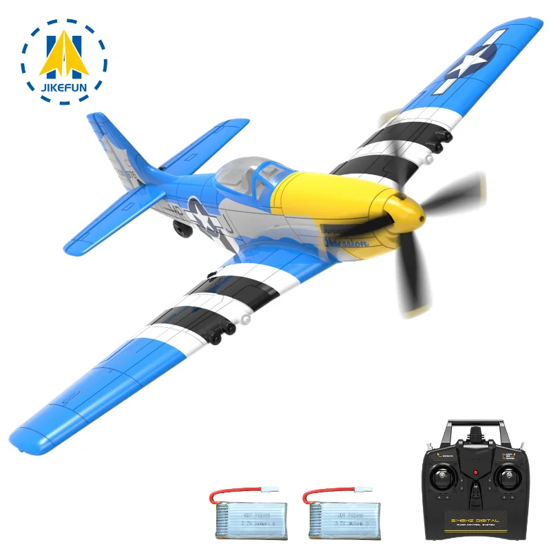 P51 Mustang Rc Airplane 2.4G 4Ch 6 Axis 400Mm Wingspan Rc Aircraft One Key Aerobic Rtf Aliante Aereo Giocattoli Per Ragazzi Regali