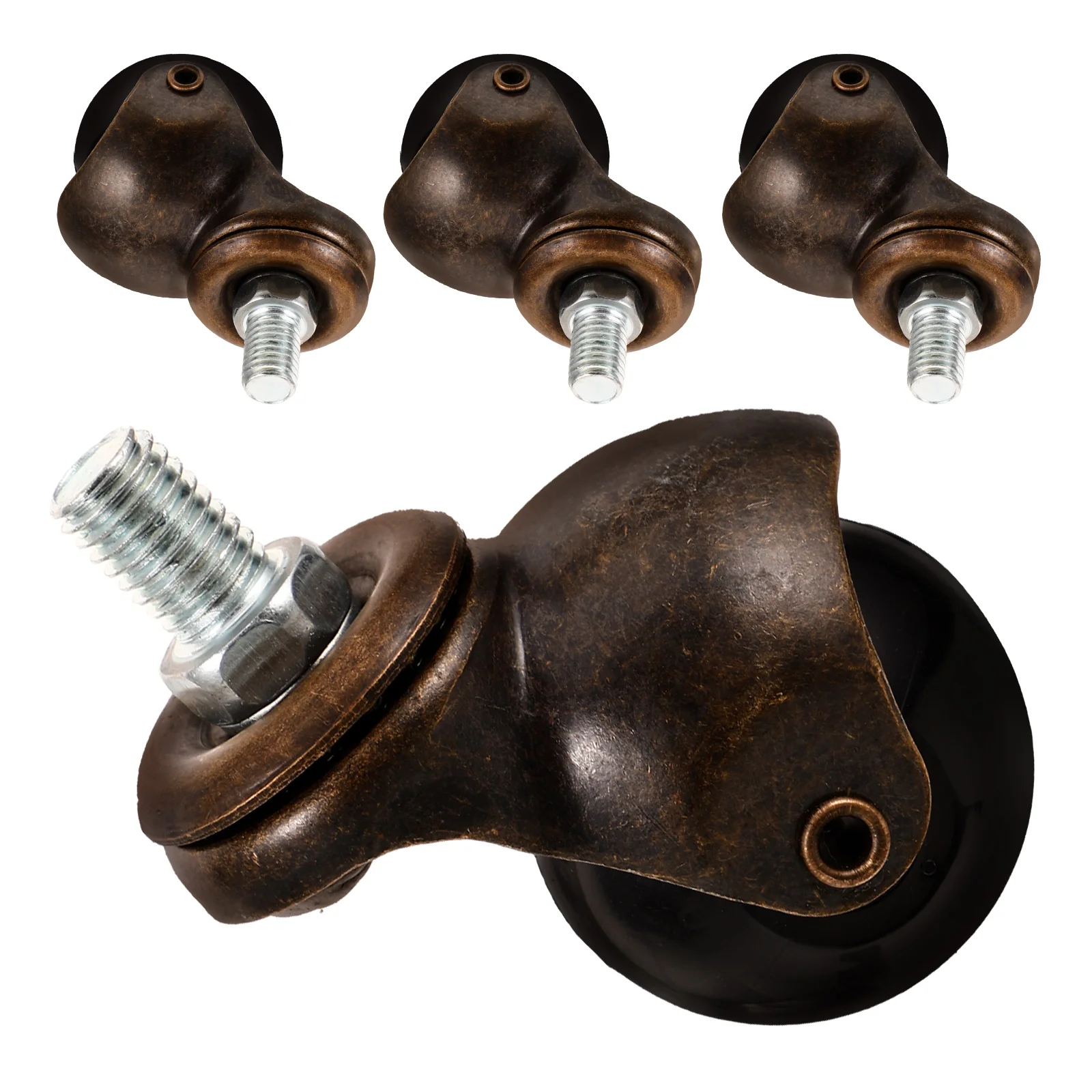 4 Pcs Swivel Casters Wheel for Wheelchair Office Computer Wheels Heavy Duty Gaming Pp Copper Replacement