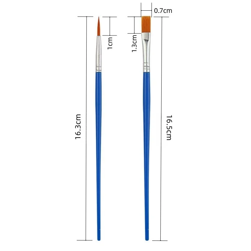 Painting Brushes Paint Pen Flat Brushes for Digital Oil Drawing Art Paint
