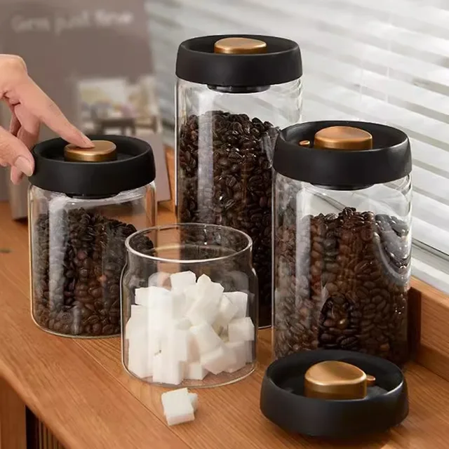 Vacuum-Sealed Glass Storage Jar – Coffee, Tea & Food 3