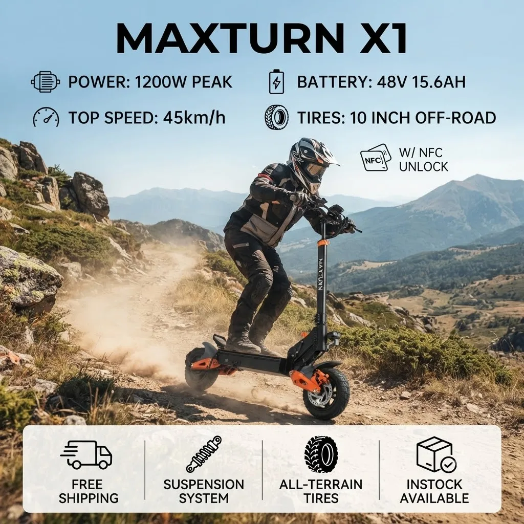 Hulajnoga elektryczna Maxturn X1 z Polski za $384.88 / ~1490zł