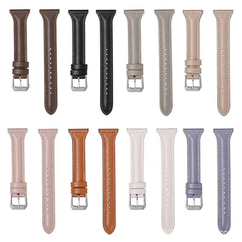 Elegant Slim Leather Loop Strap - Premium 22mm Wristband Replacement Bracelet