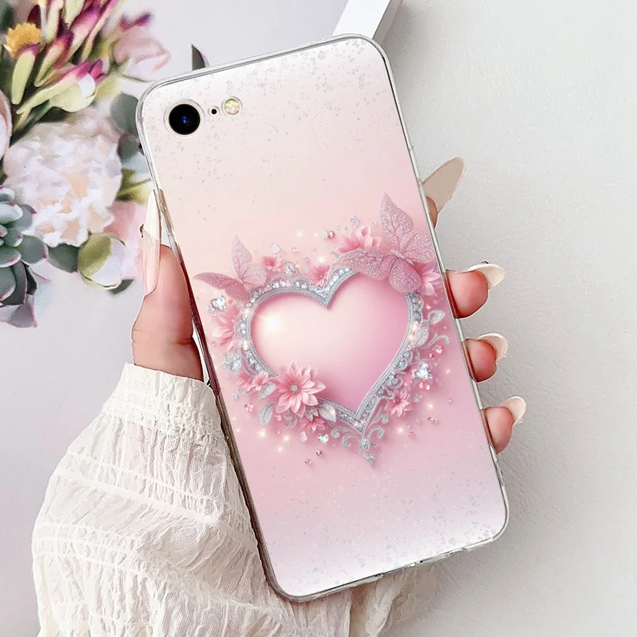 Cute Cat Painted Clear Silicone Soft Slim Phone Case