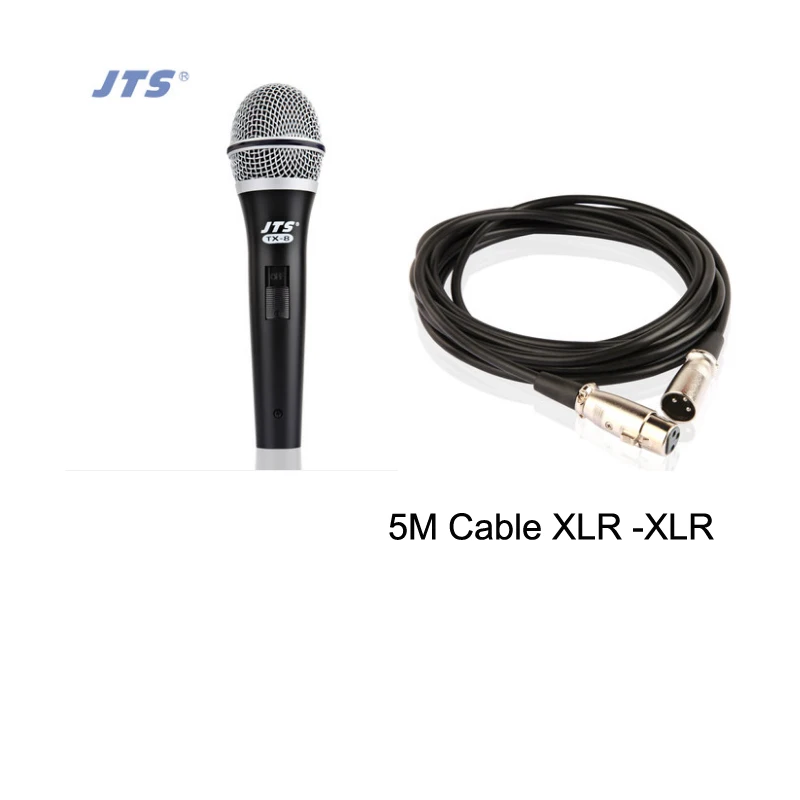 JTS TX-8 Dynamic Vocal Microphone Moving Coil Cardioid Wired