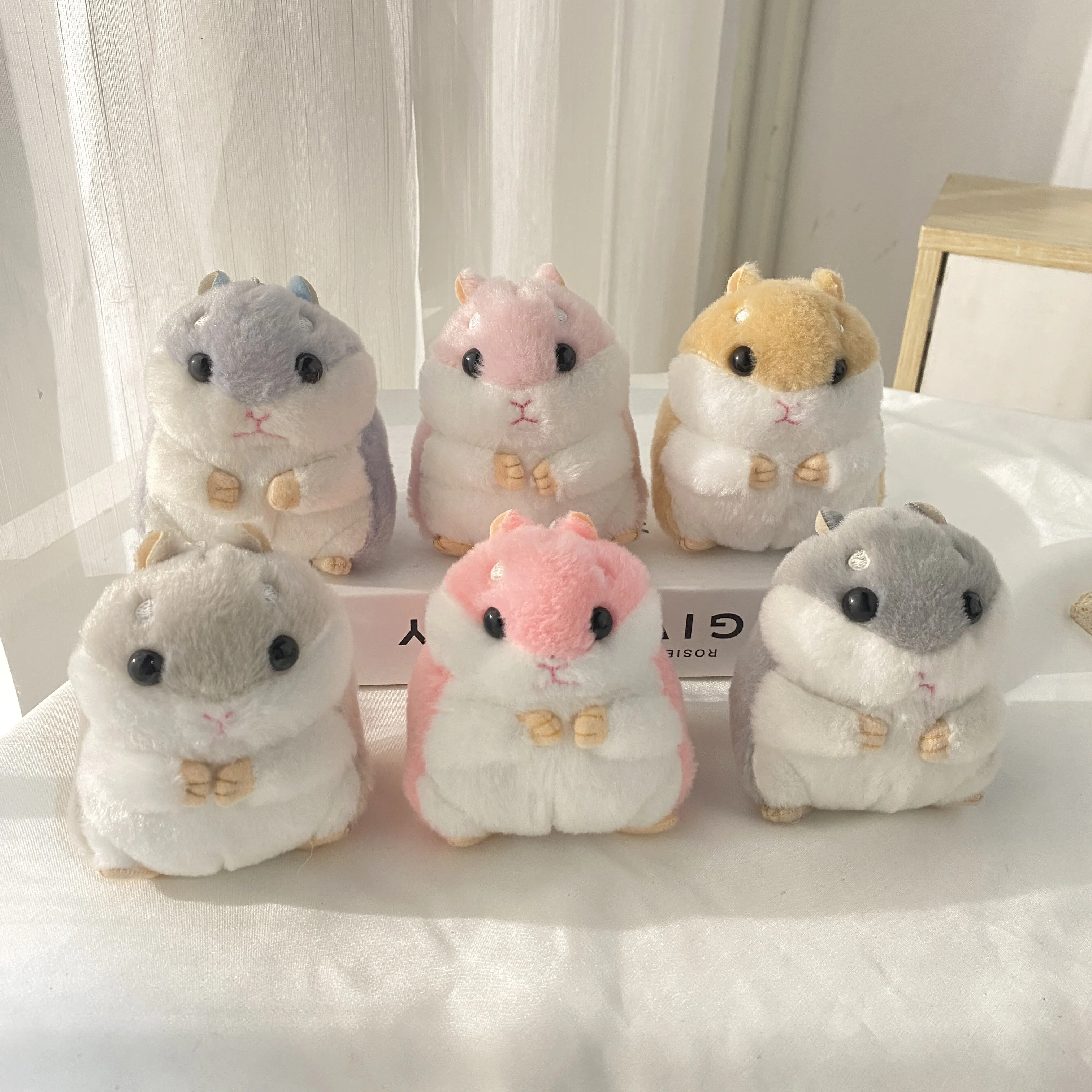 

Hamster Pendant Plush Keychain Ins Charms Keyring Alloy Cartoon School Bag Pendant Accessories Stuffed Toy Key Chain Gift Kawaii
