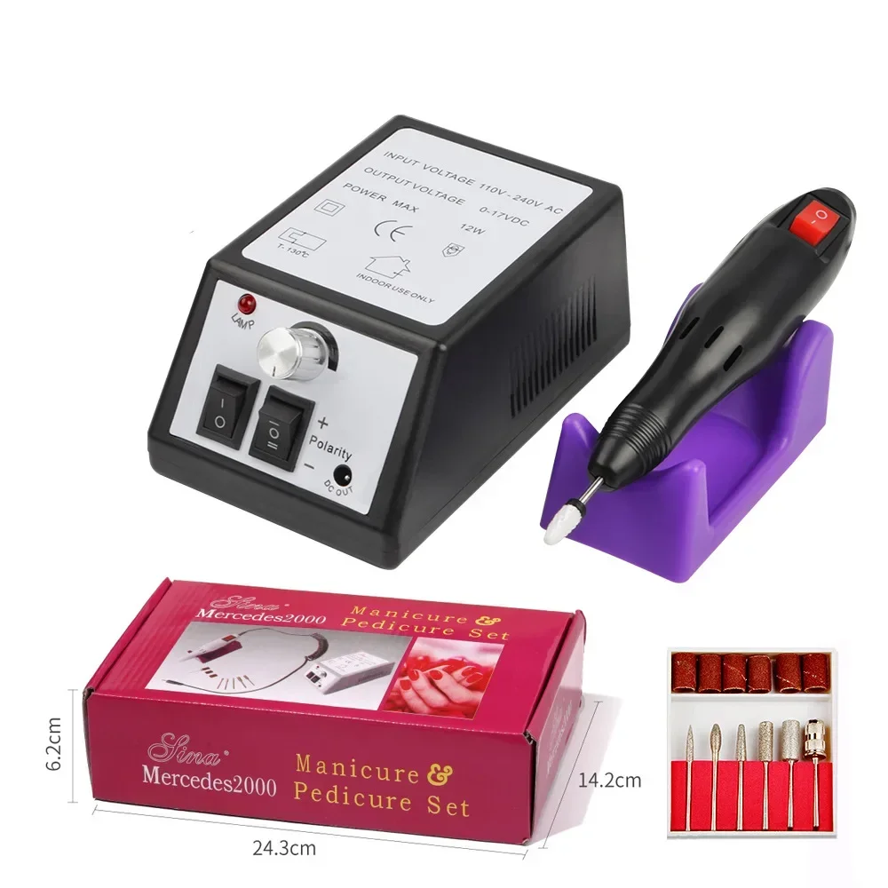 Electric Nail Drill Machine Nail Sander Gel Cuticle Remove Professional Manicure Drill Machine Set Lathe File Polish Tool