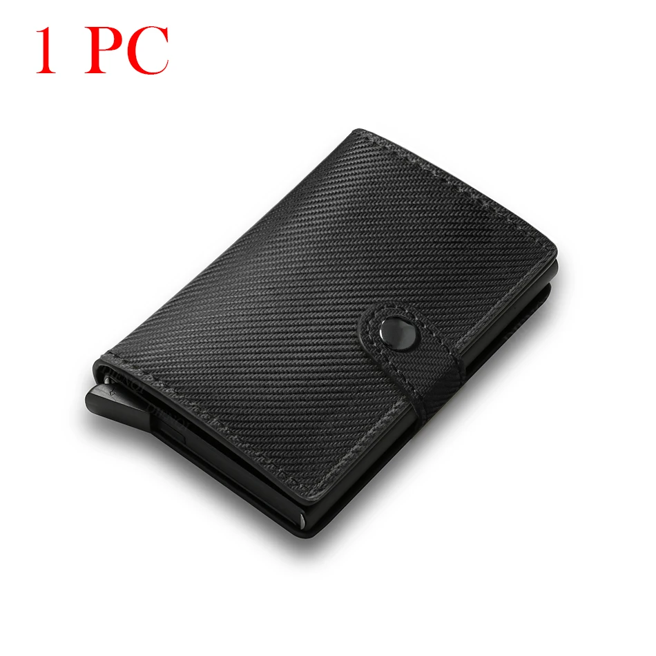 Carbon Fiber Credit Card Holder Wallet Men Rfid Smart Metal thumbnail 7