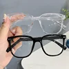 Square Finished Ladies Myopia Glasses Ultralight Oversized Frame Anti Blue Light Prescription Minus Eyewear Diopter 0 To -6.0 4