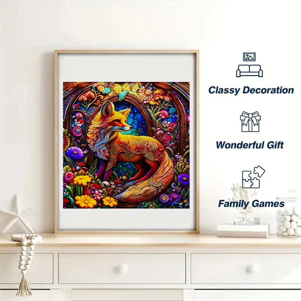 Fox Wooden Puzzle Irregular Animal-shaped Wooden Puzzle With High Difficulty And Intellectual Toy, Birthday Holiday Gifts